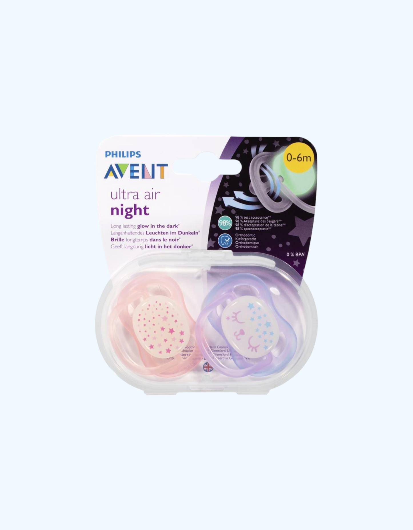 Avent Night emzik Ultra Air seriyasi, 0-6 oy.