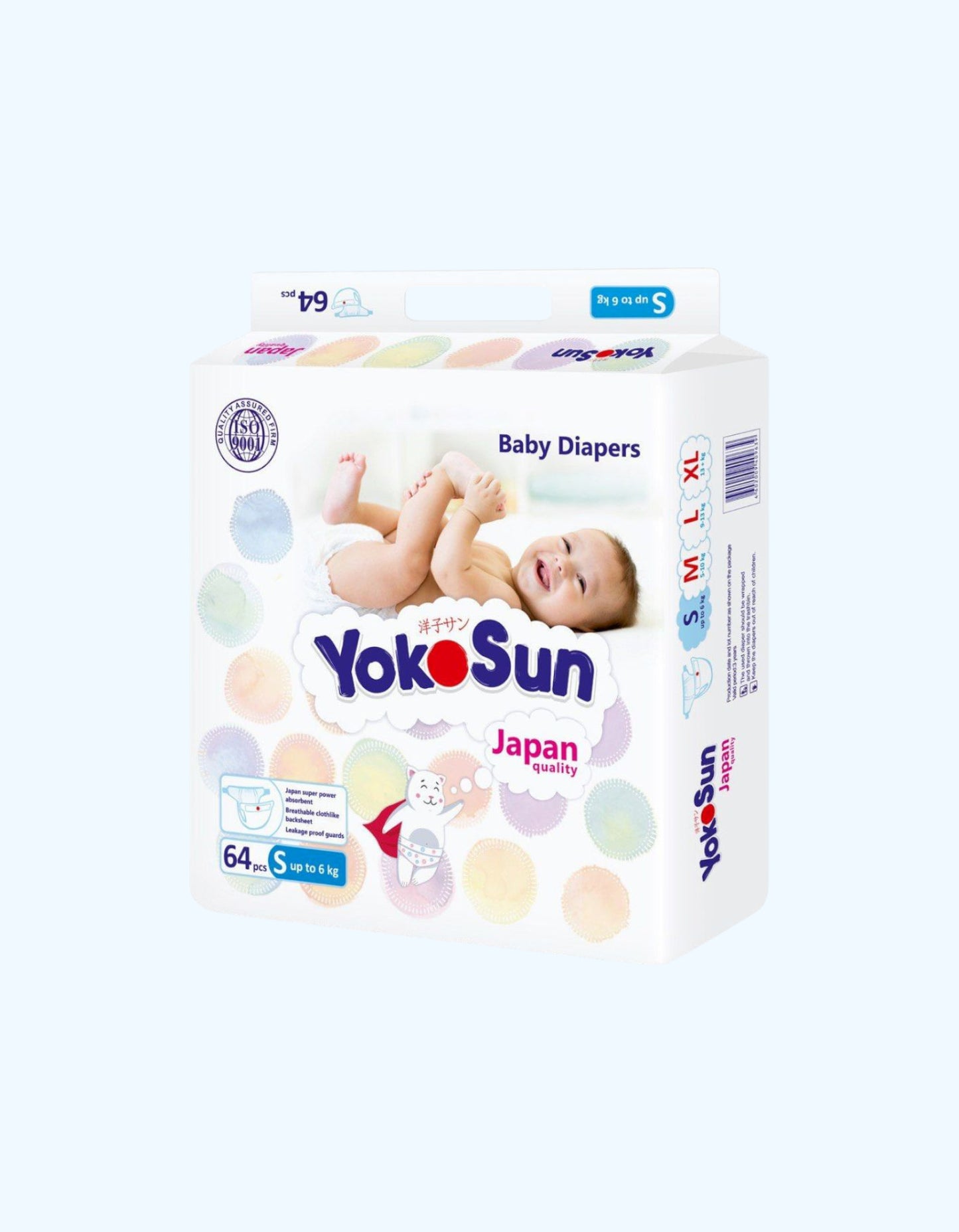 YokoSun Подгузники Comfort, S, до 6 кг, 64 шт