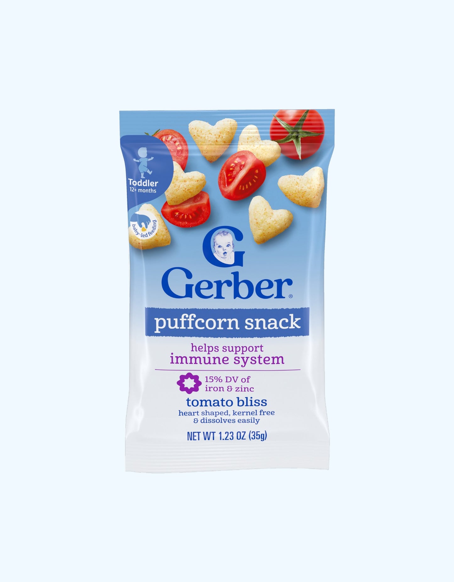 Gerber Puffcorn Снеки, со вкусом томата, 12+ мес., 35 г