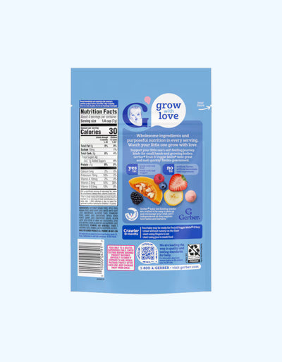 Gerber pishirilgan yogurt bo'laklari, berry ta'mi, 8+ oy, 28 g
