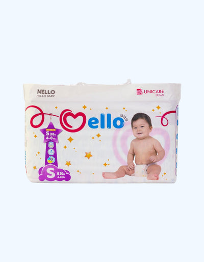 Mello Подгузники, S, 4-8 кг, 38шт