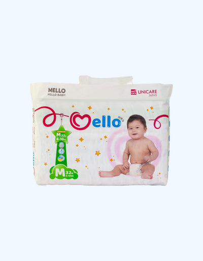 Mello Подгузники, M, 6-10 кг, 32 шт