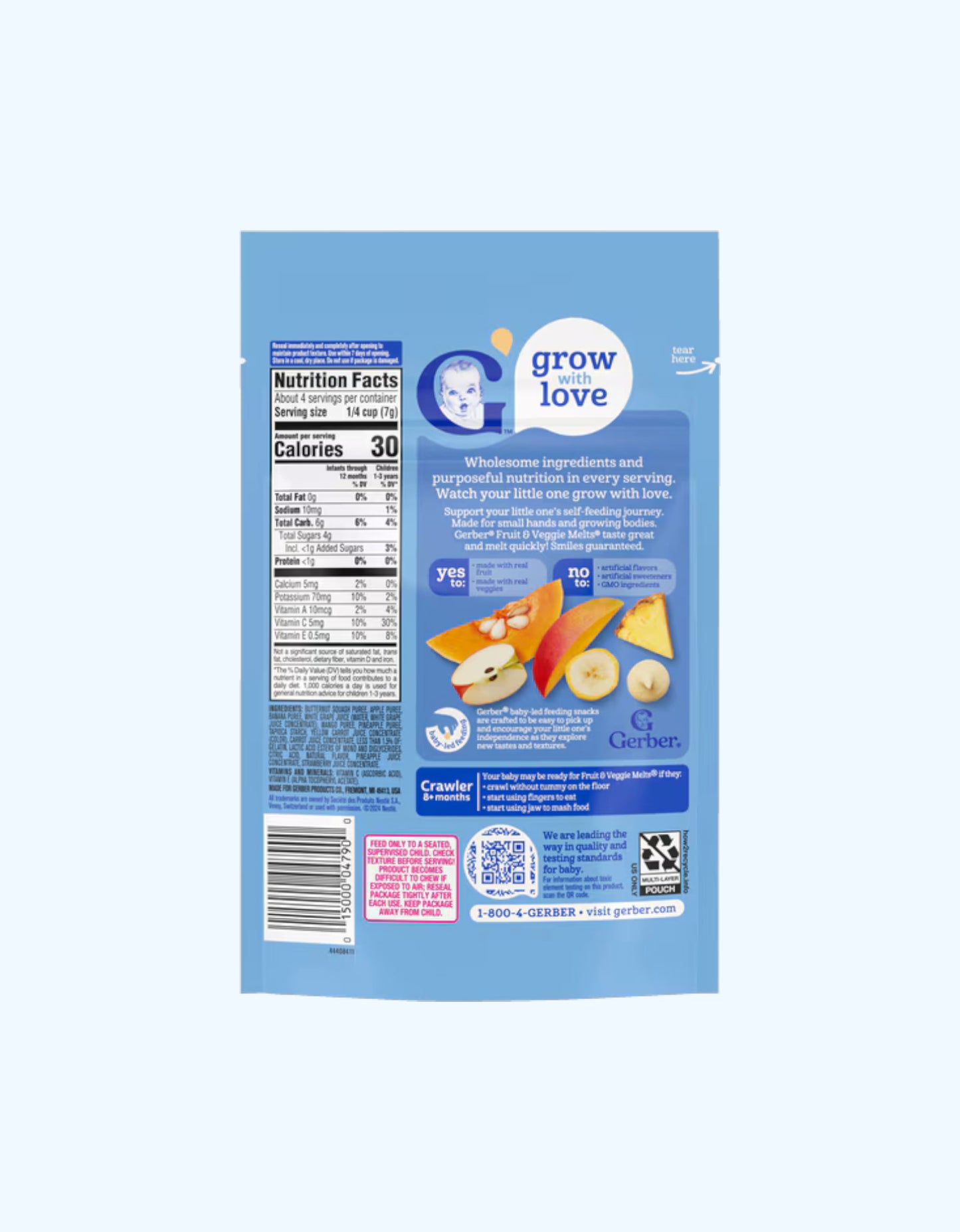 Gerber Запеченные кусочки йогурта, со вкусом тропических фруктов, 8+ мес., 28 г