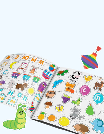 BukvaLand stiker kitobi "Harflar va so'zlar"