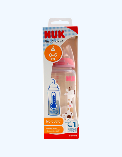 Nuk Бутылка FC+ Temp с силиконовой соской, жираф, 300 мл