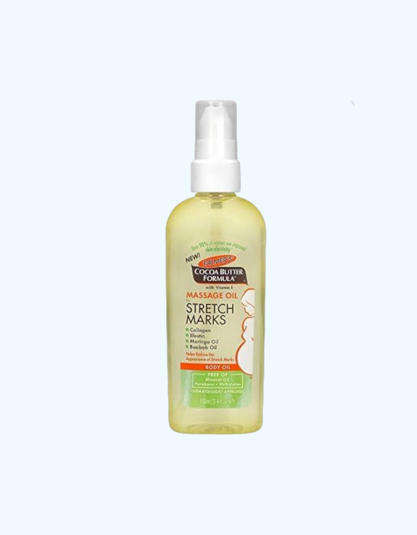 Stretch belgilariga qarshi Palmer massaj moyi, 100 ml