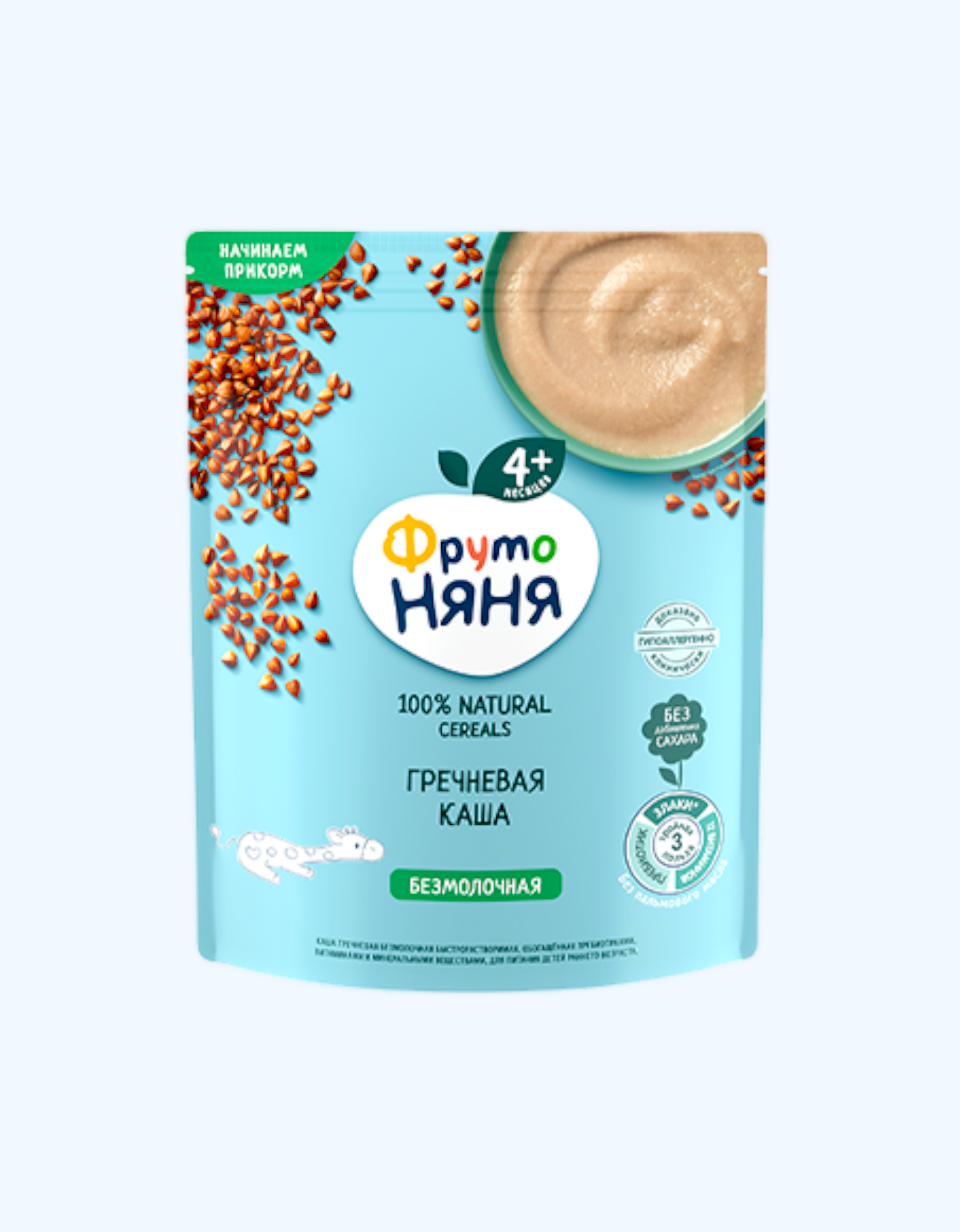 FrutoNyanya pyuresi, sutsiz, grechka, tezkor, 4+ oy, 200 g