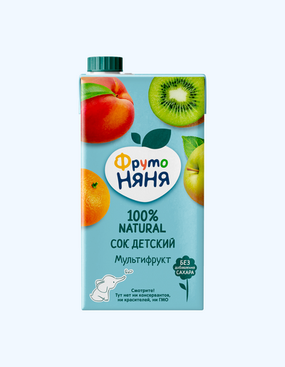 ФрутоНяня Сок мультифрукт, 36+ мес., 500 мл