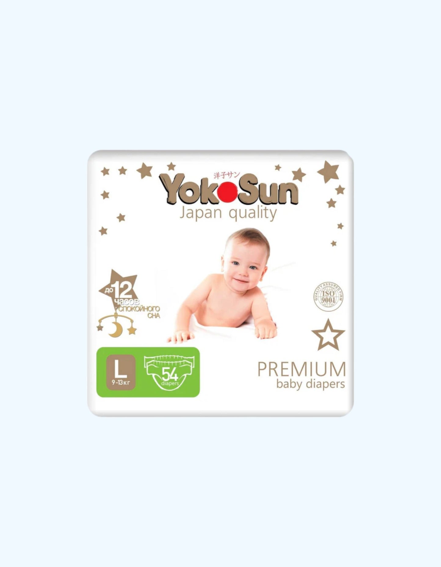 YokoSun tagliklari Premium, L, 9-13 kg, 54 dona