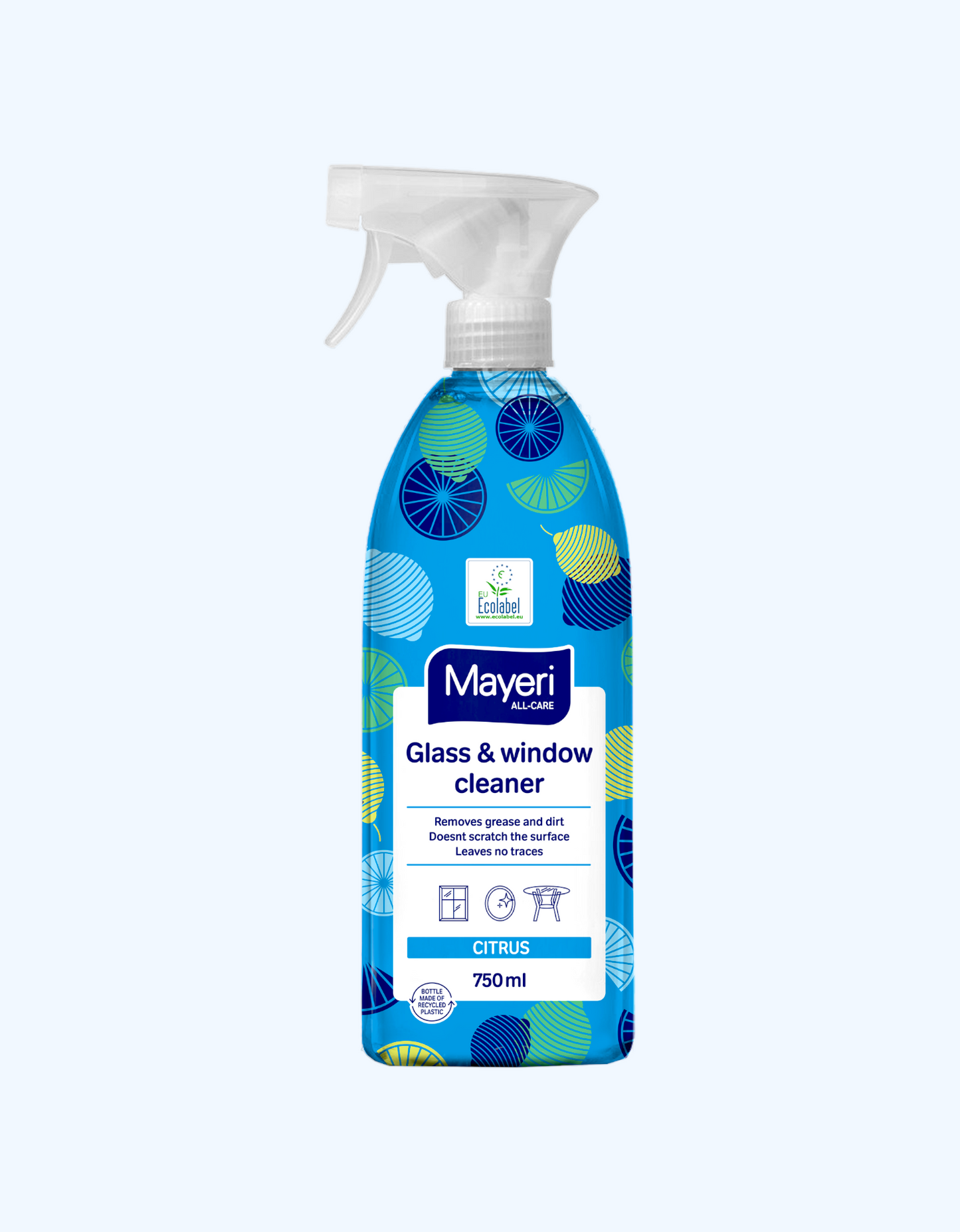 Mayeri All-Care Shisha va oyna tozalash vositasi, sitrus, 750 ml