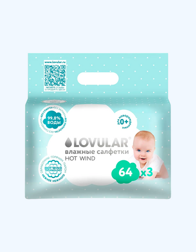 Lovular Влажные салфетки, 64/192 шт