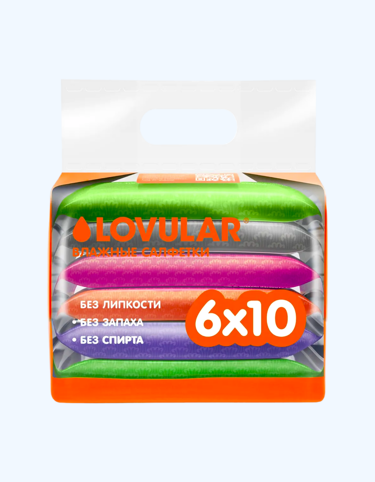 Lovular nam salfetkalar, 60 dona (6x10 dona)