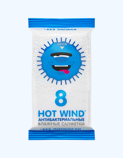 Lovular Влажные салфетки, Антибактериальные, 8 шт
