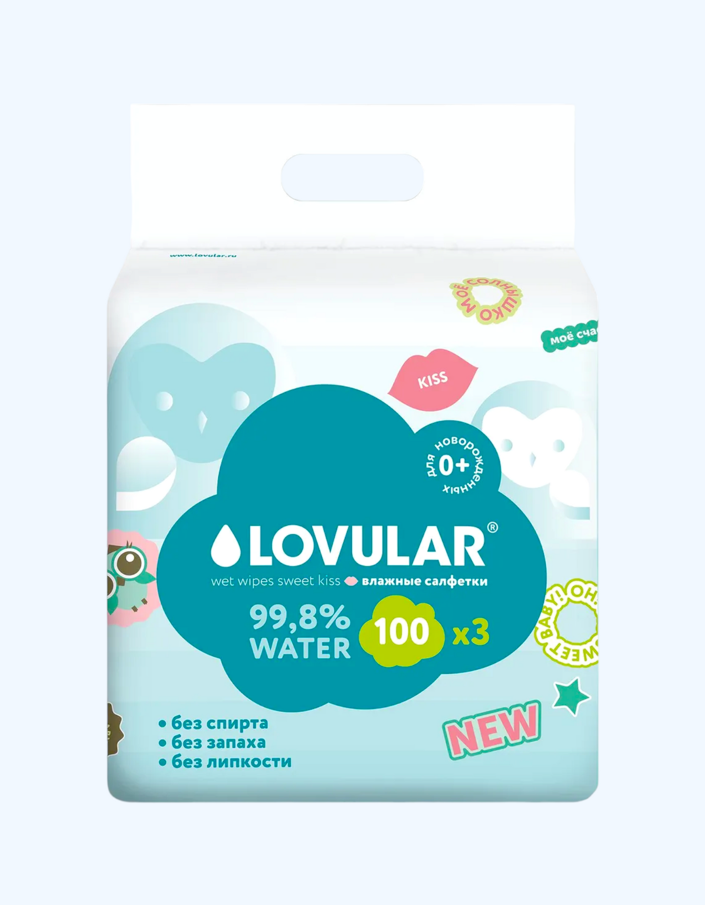 Lovular SWEET KISS nam salfetkalar, 100/300 dona