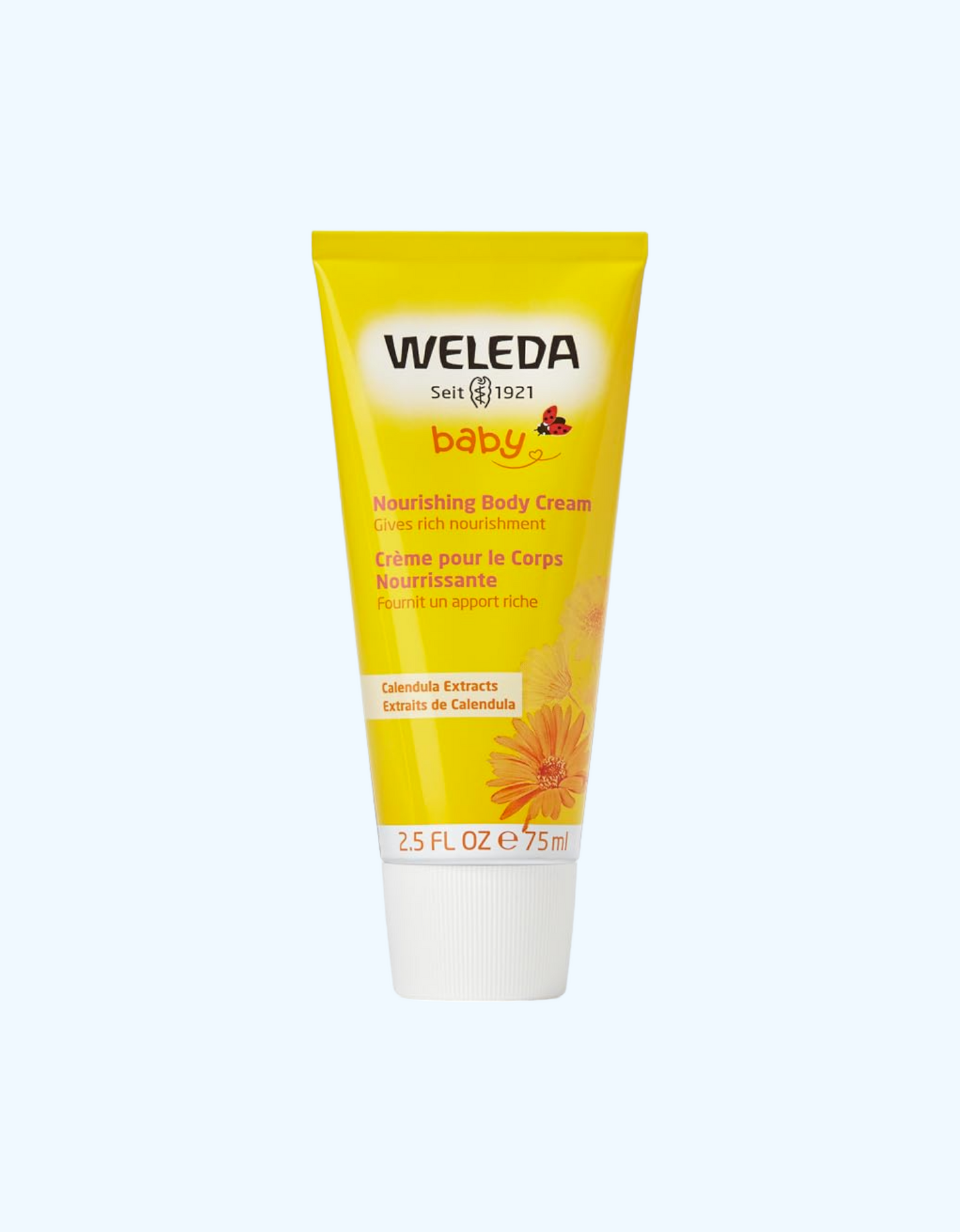 Weleda Baby oziqlantiruvchi tana kremi kalendula ekstrakti va lanolin, 75 ml