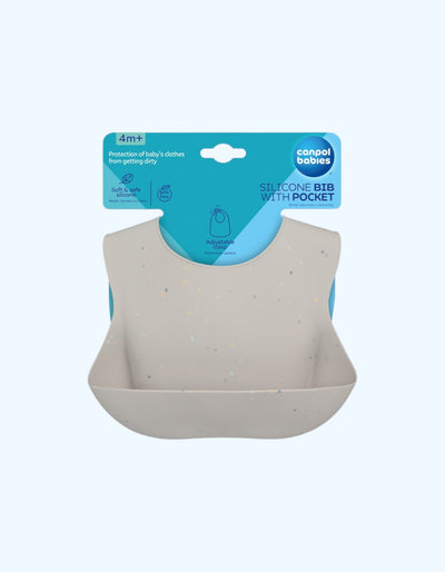 DOTS cho'ntakli Canpol chaqaloqlar uchun silikon bib