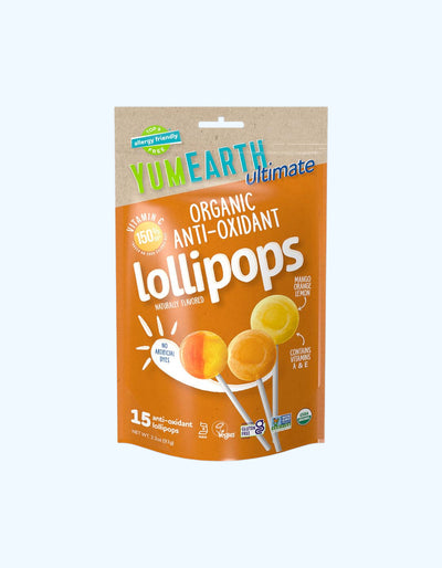 YumEarth Леденцы Ultimate Organic, с антиоксидантами, веганские, фруктовый микс, 15 шт