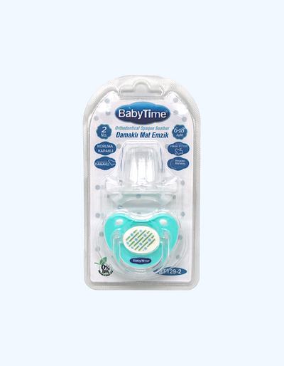 Baby Time Qopqoqli ortodontik emziklar, 6-18 oy.