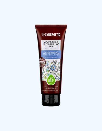 Synergetic Крем для ног освежающий и тонизирующий, 75 мл