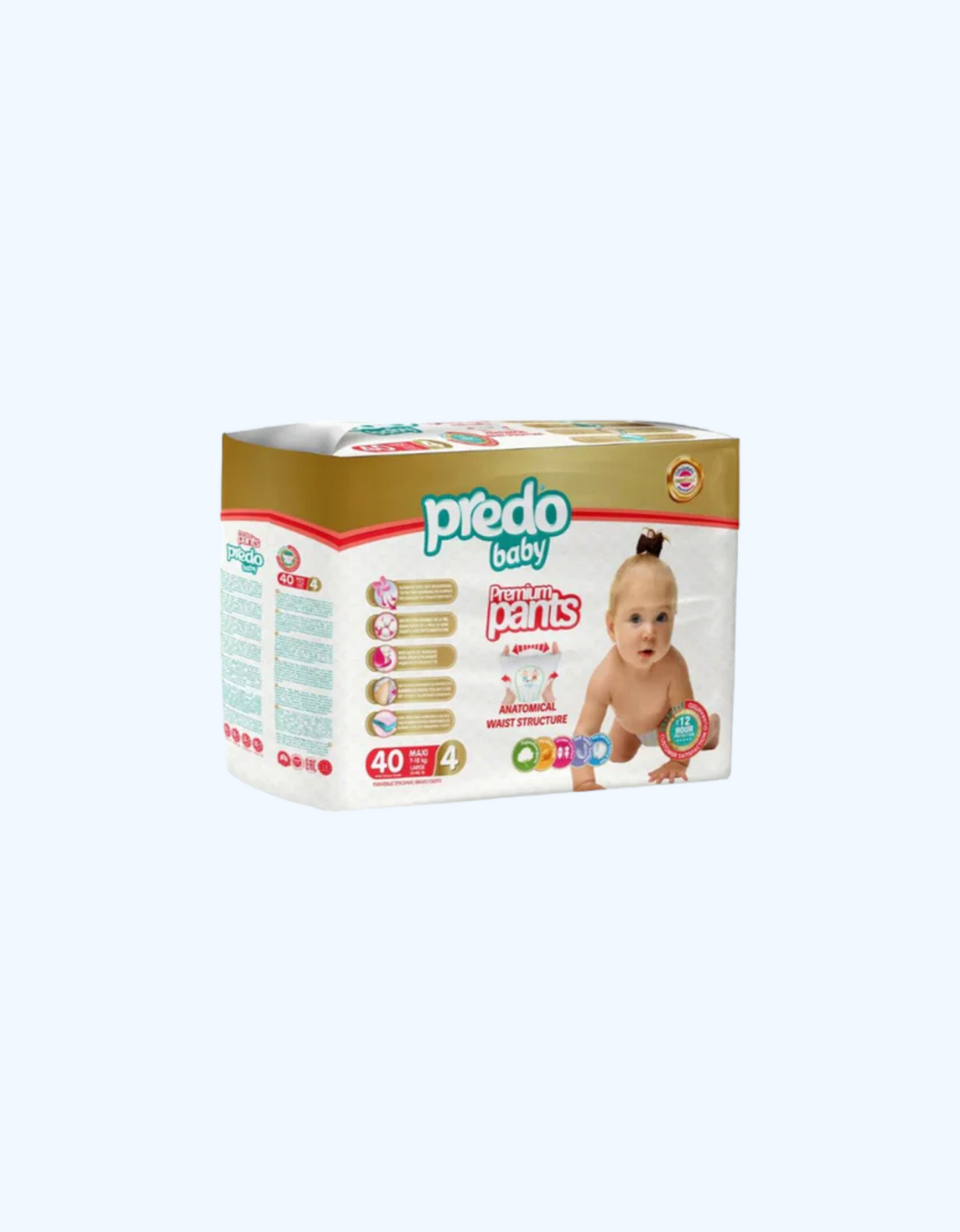 Predo Подгузиники-трусики Maxi 4, 7-18 кг, 40 шт