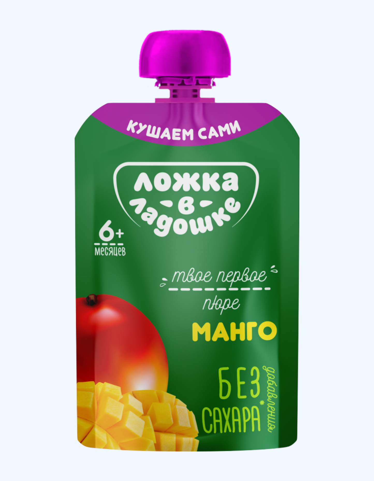 Ложка в ладошке Пюре, манго, 6+ мес., 90 г