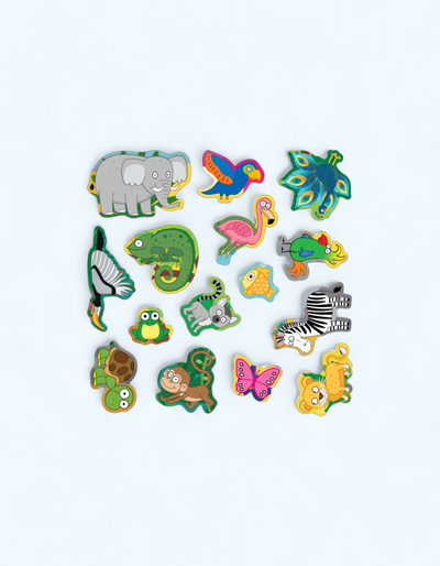 Stikerlar bilan BukvaLand Puzzle "Moviy traktor: Kim qayerda yashirinmoqda?"