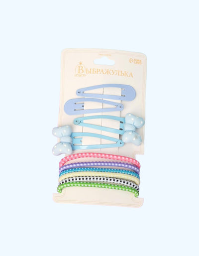 BukvaLand "Olivia" soch to'plami, 6 ta elastik va 4 ta ko'rinmas soch tolasi, 4,5 sm.