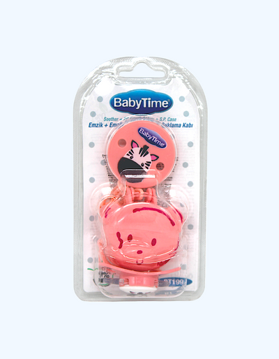 Klip va emzikli Baby Time silikon sumkasi