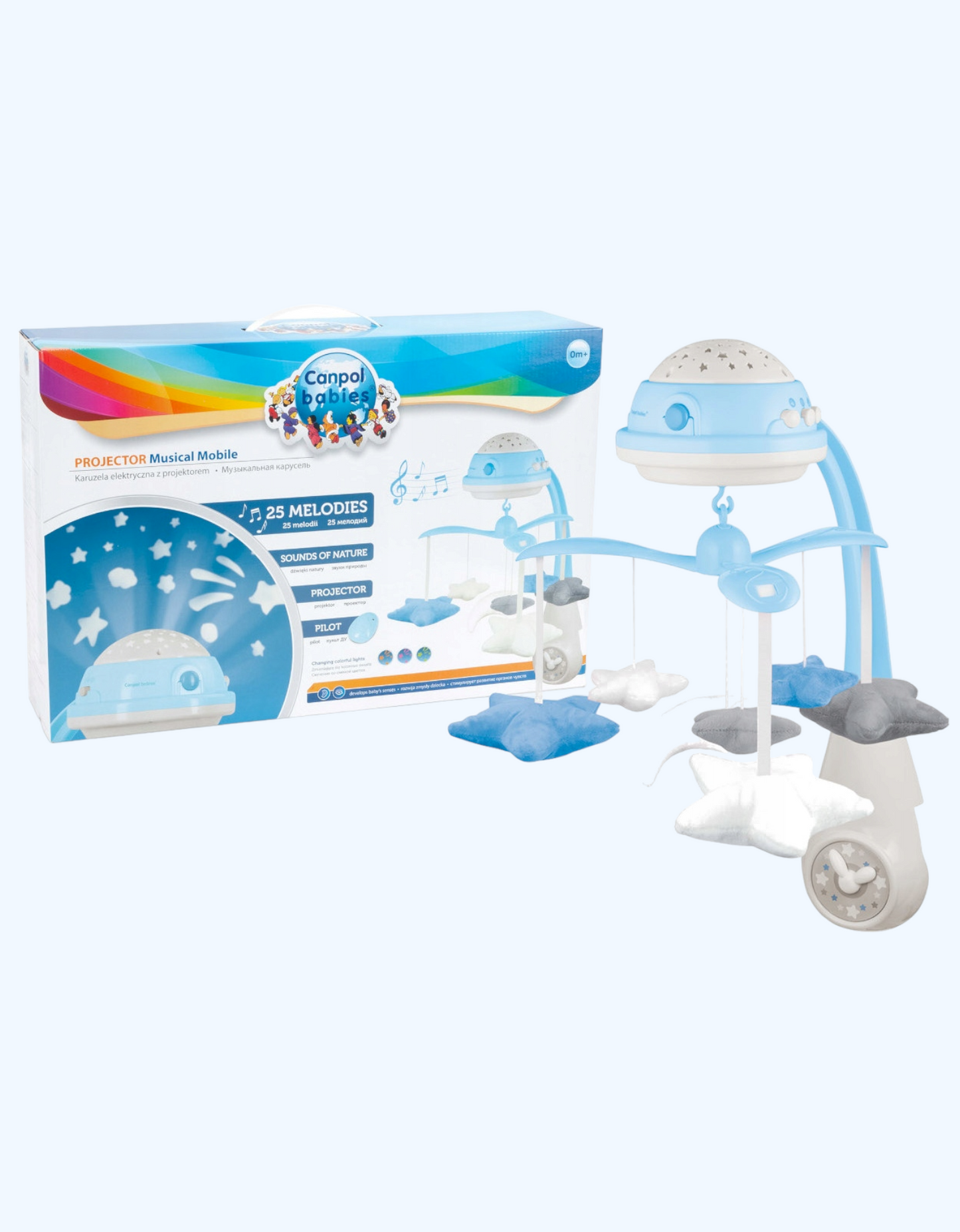 Canpol Babies Карусель музыкальная с проектором, голубая