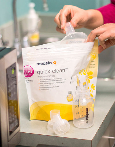 Medela Mikroto'lqinli bug'li sterilizatsiya paketlari, 5 dona.