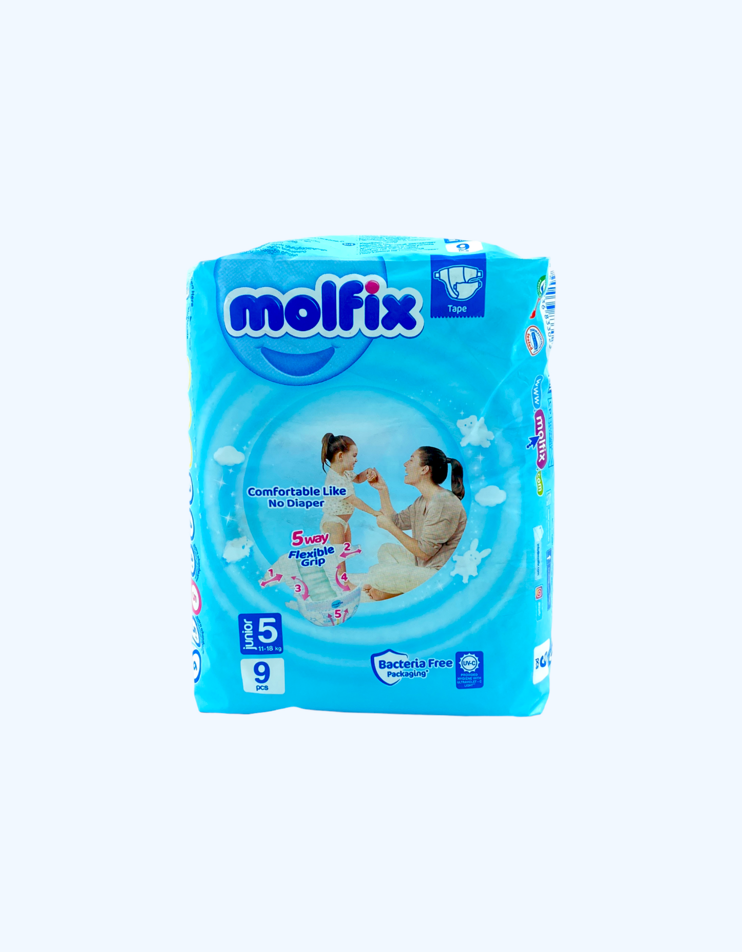 Molfix Подгузники Small 5 11-18 кг, 9 шт