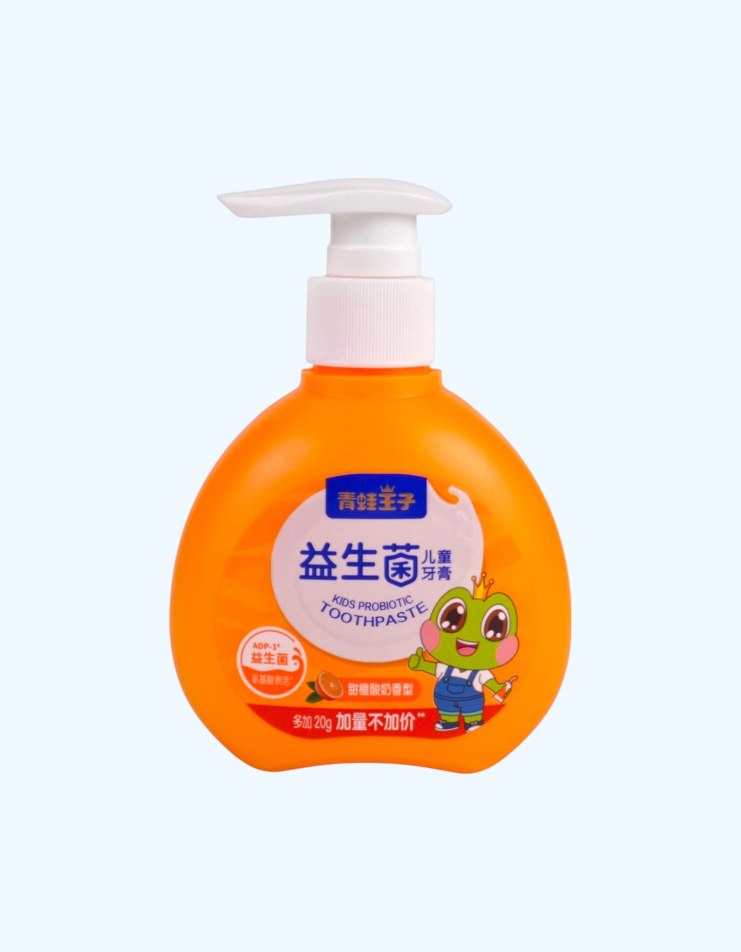 Frog Prince tish pastasi, apelsin va yogurt ta'mi, 160 gr