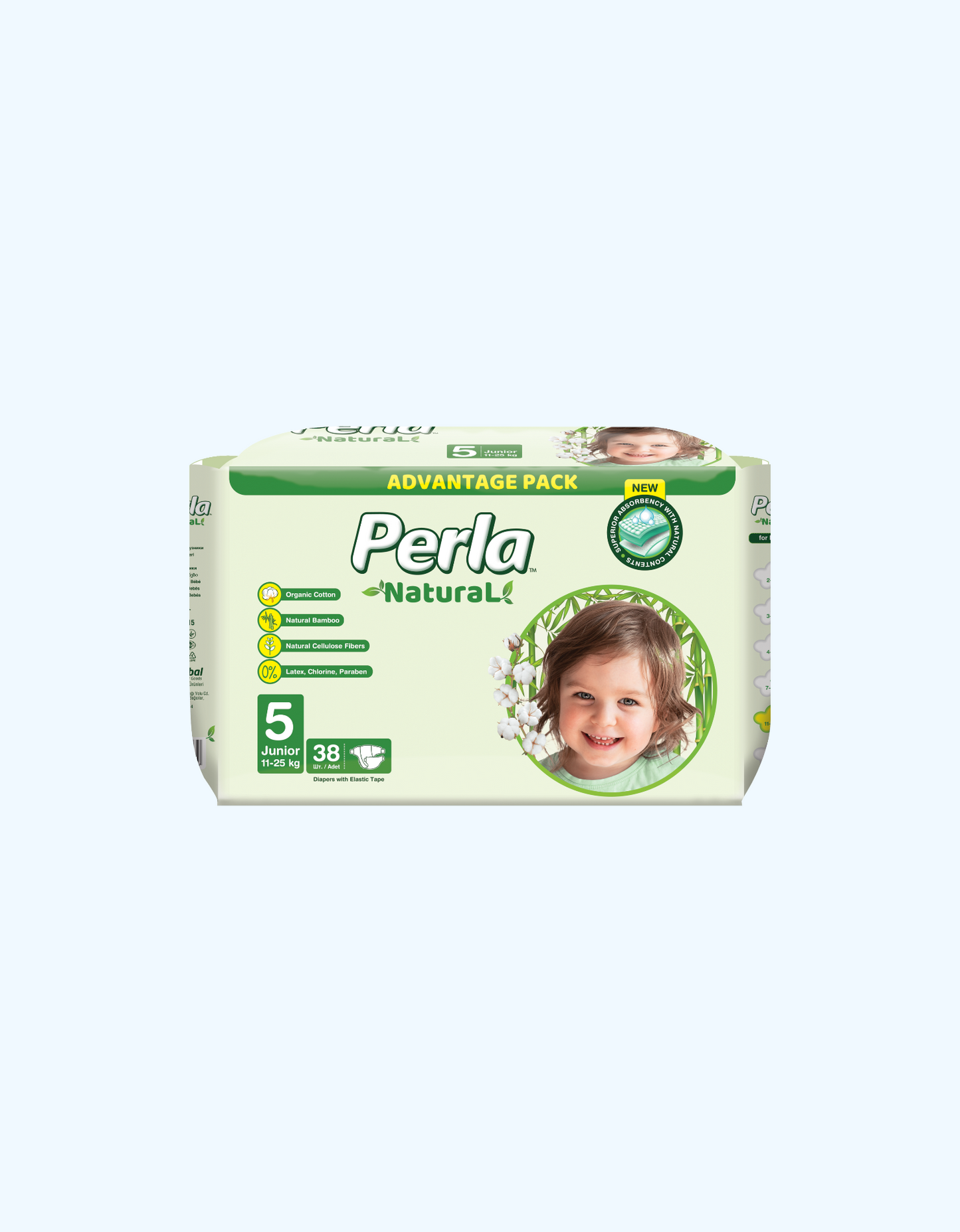 Perla Natural 5 Bezi, Junior, 11-25 kg, 38 dona