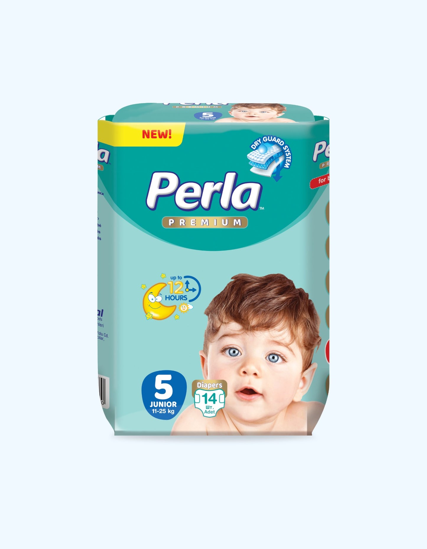 Perla Premium 5 Подгузники, Eco Junior, 11-25 кг, 14 шт