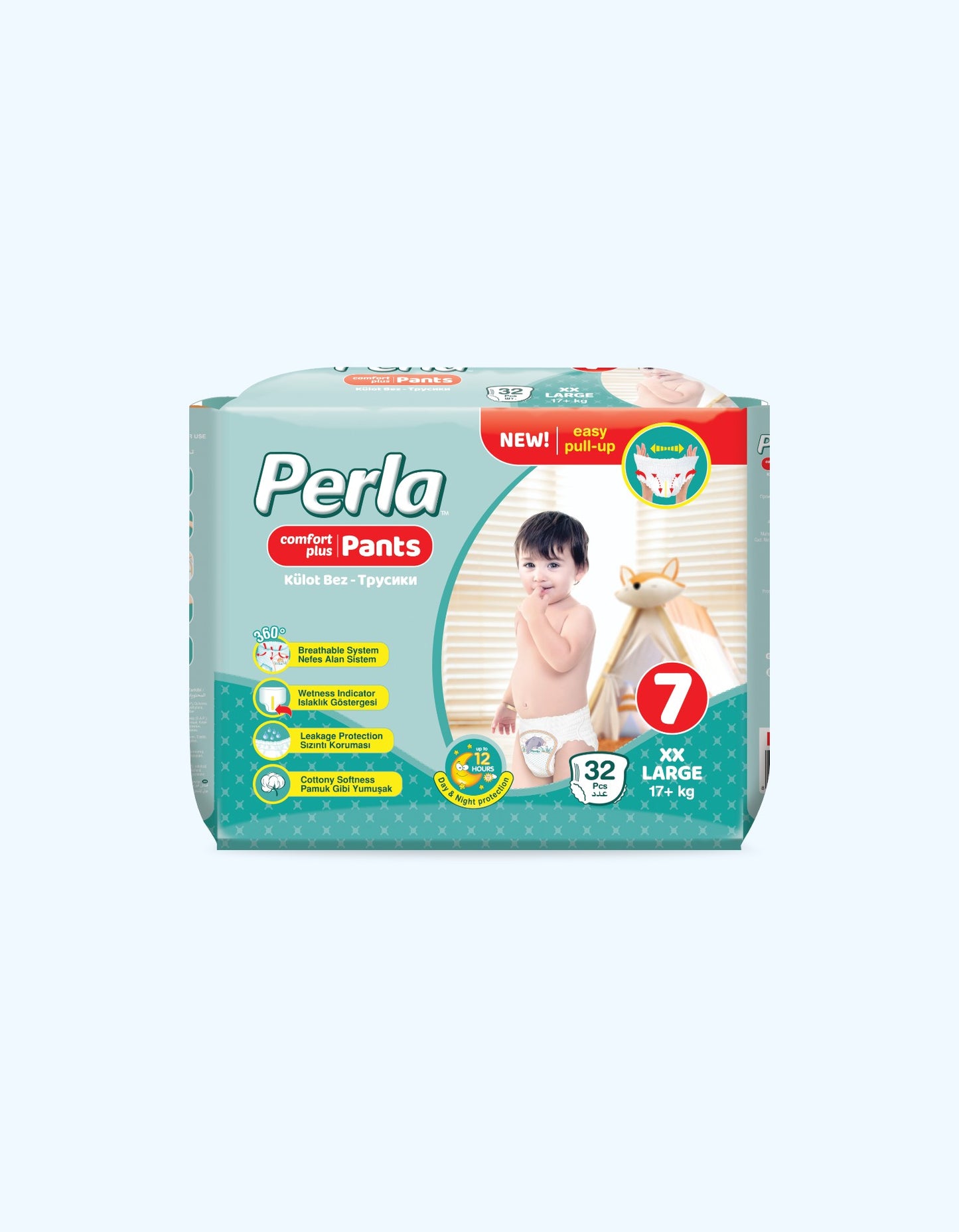 Perla Comfort+ 7 ta taglik-shim, XX Large, 17+ kg, 32 dona