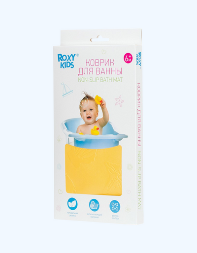 ROXY-KIDS Антискользящий резиновый коврик для ванны, 6+ мес.