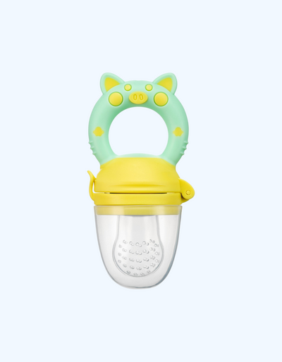 ROXY-KIDS Silikon to'r bilan qo'shimcha oziqlantirish uchun Nibbler, 6+ oy.