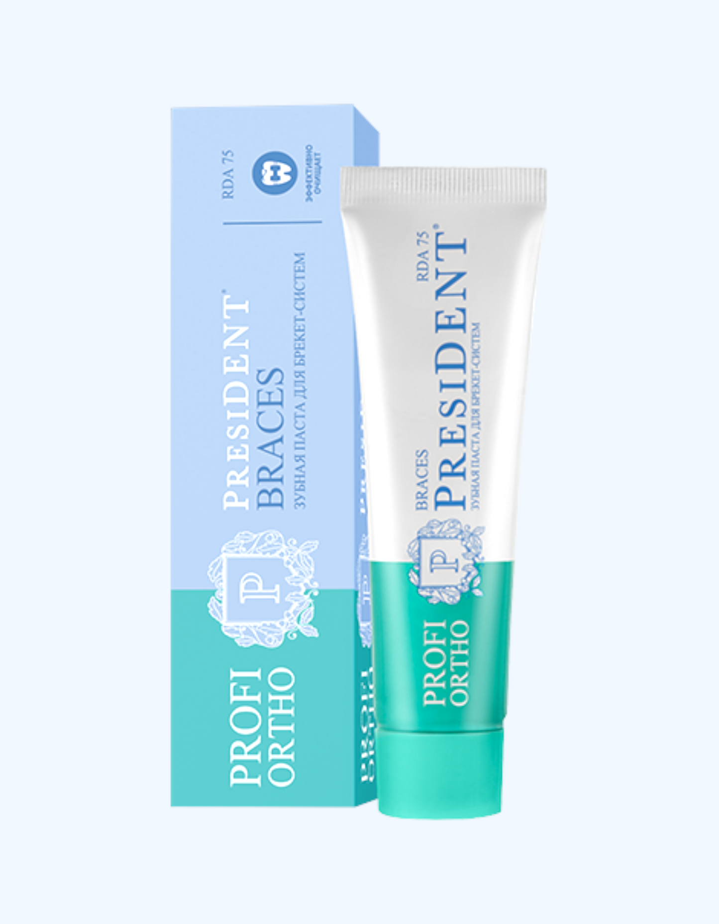 PresiDent Profi Ortho tish pastasi "Braces" tizimi uchun tish pastasi, 50 ml