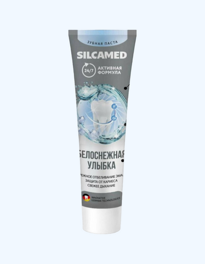 Silcamed Зубная паста "Белоснежная улыбка", 110 г