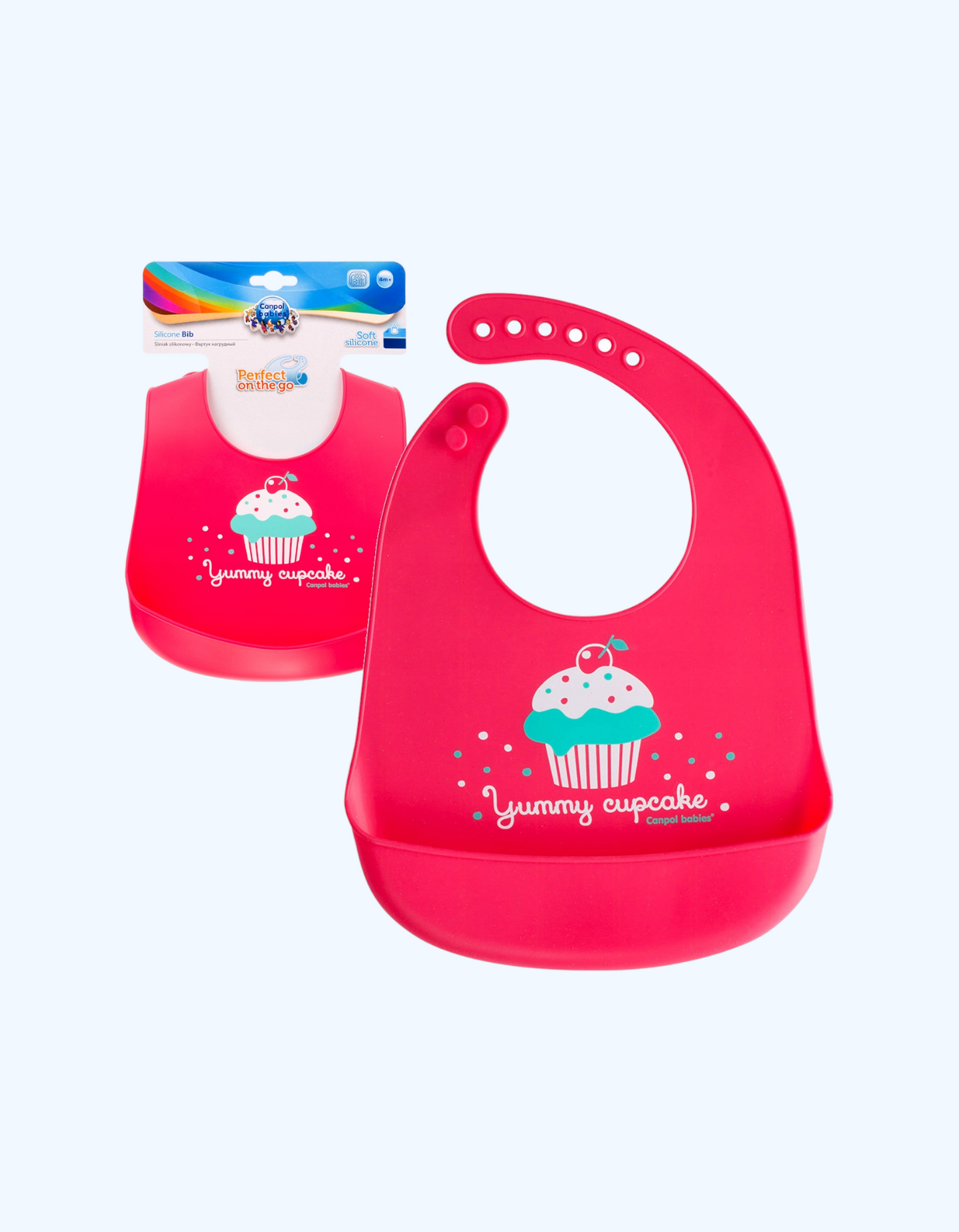 Canpol Babies Фартук нагрудный, силиконовый, с кармашком, 4+ мес.