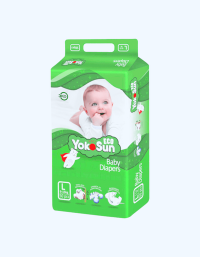 YokoSun Подгузники Eco, L, 9-14 кг, 50 шт