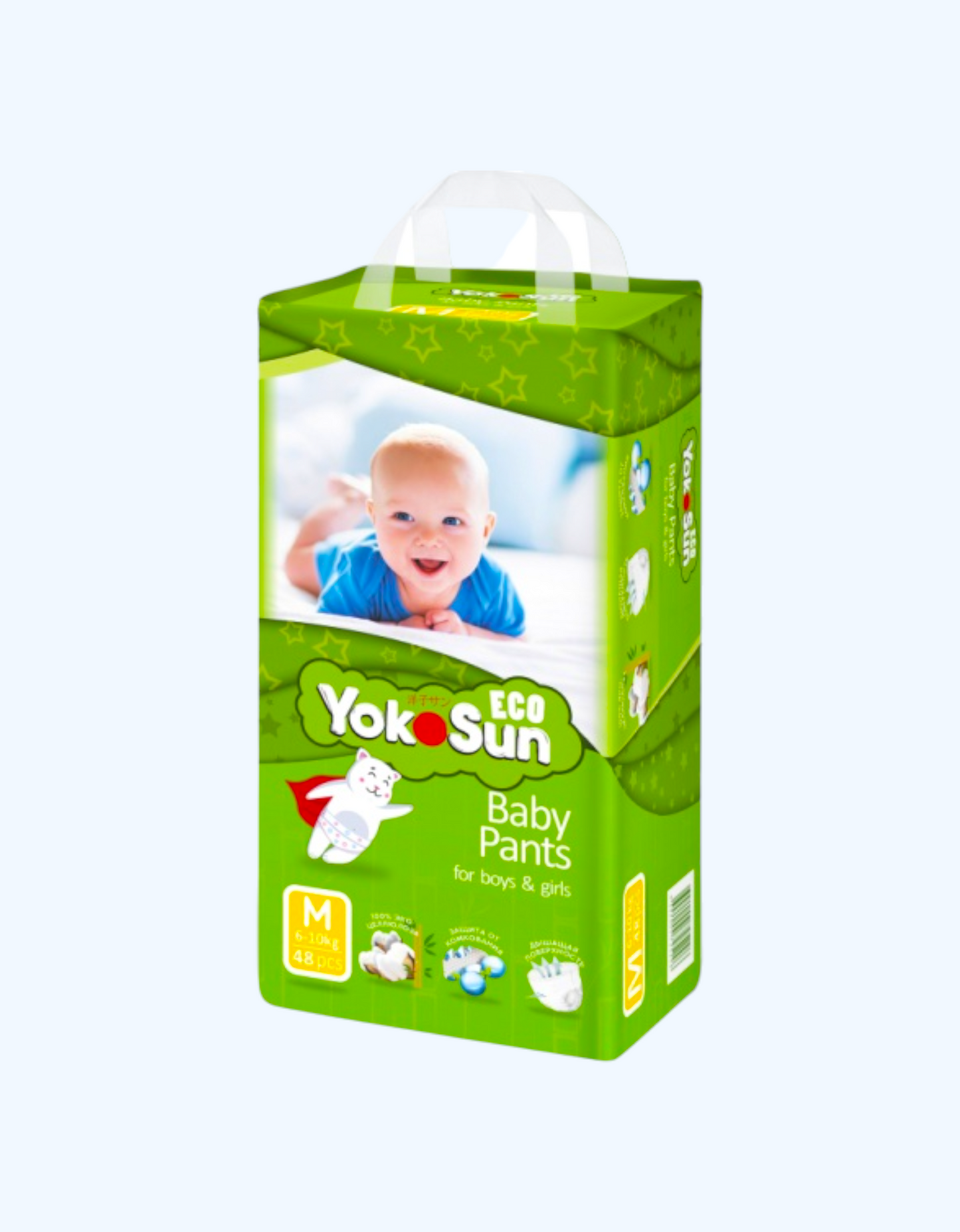YokoSun Подгузники-трусики Eco, М, 6-10 кг, 48 шт