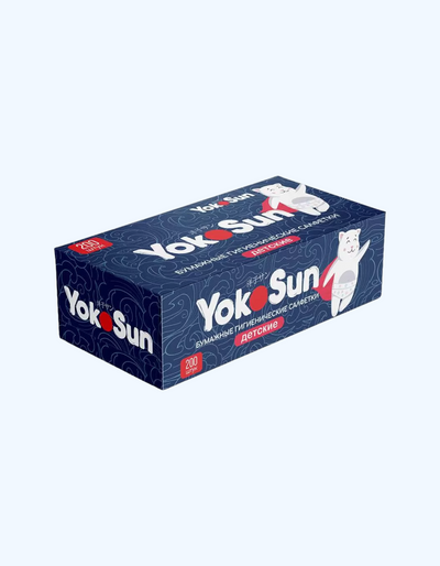 YokoSun Бумажные гигиенические детские салфетки, 200 шт