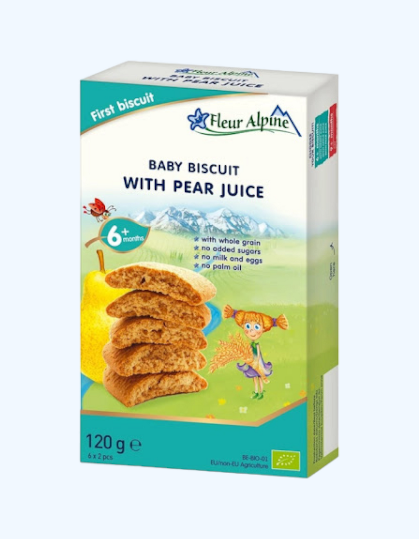 Fleur Alpine Organic First Cookies, 6+ oy, 120 g