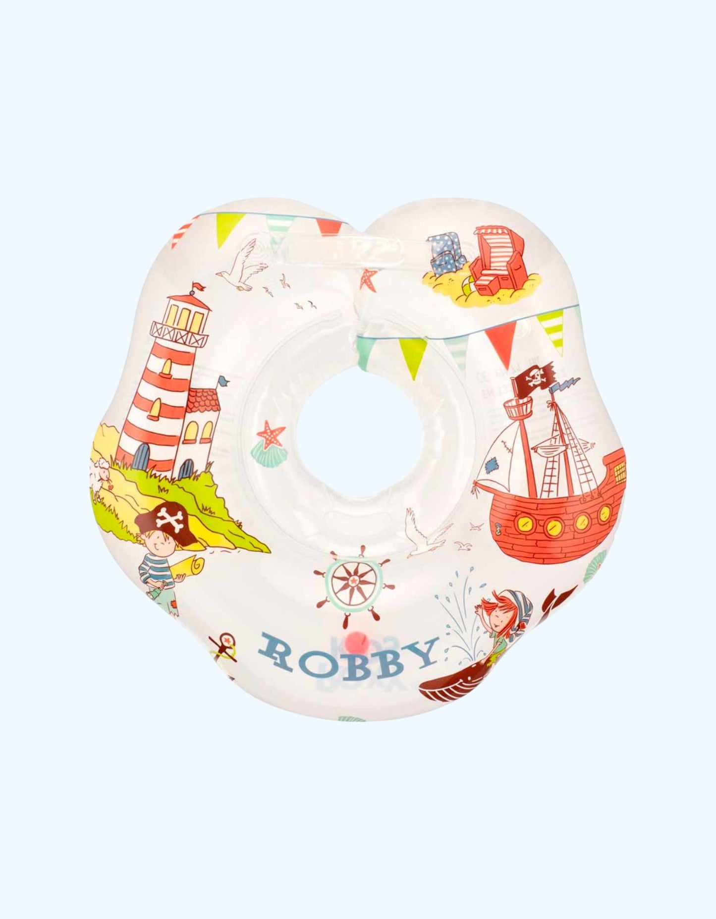 Roxy Kids "Fairytale" chaqaloqlarni cho'milish uchun shishiriladigan bo'yinbog'li uzuk, 0+ oy.