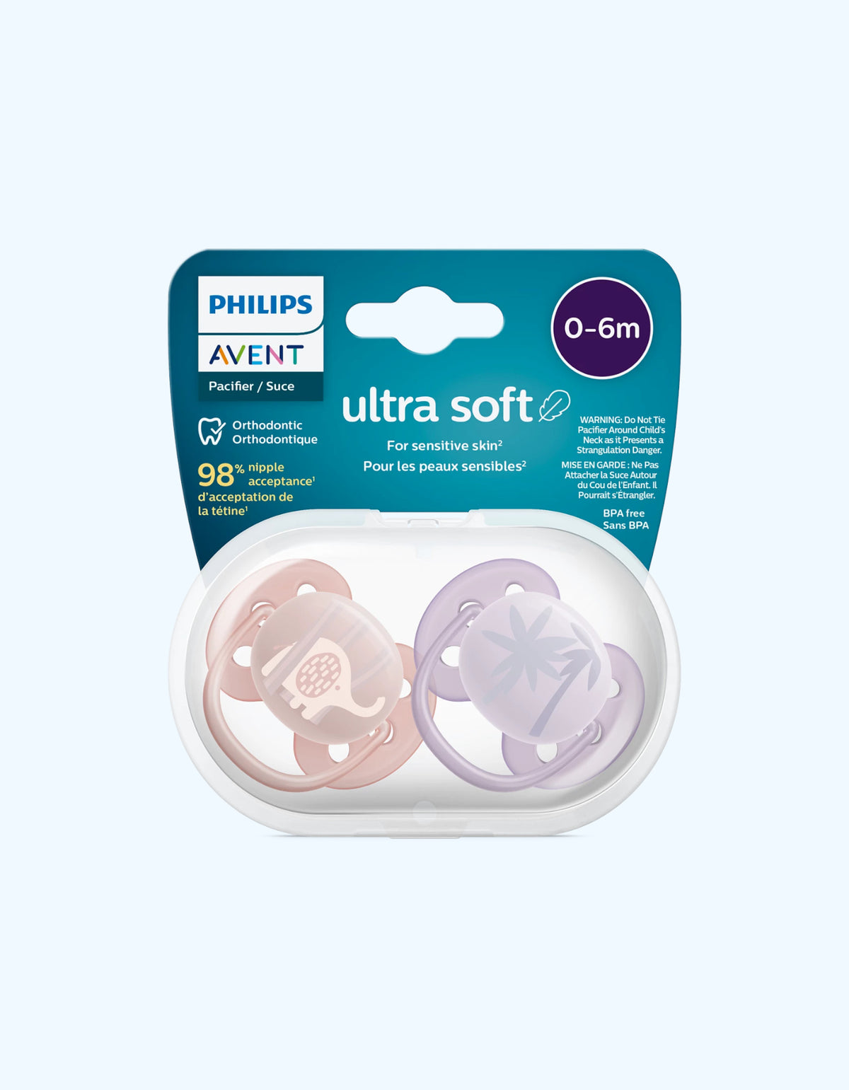 Avent Пустышки серии Ultra Soft, 0-6 мес.