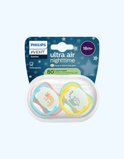 Avent Пустышки серии Ultra Air Nighttime, 18+ мес.