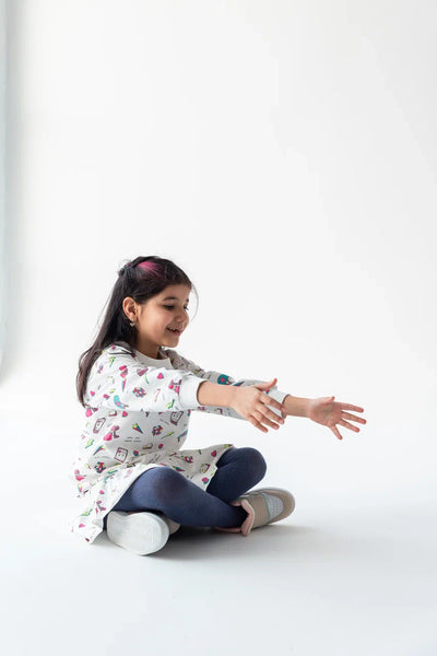 ZIPPY bosilgan yostiqli ko'ylak