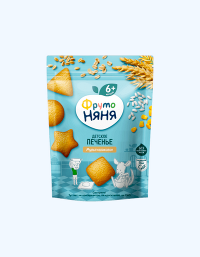 ФрутоНяня Печенье мультизлаковое, растворимое, 6+ мес., 120 г