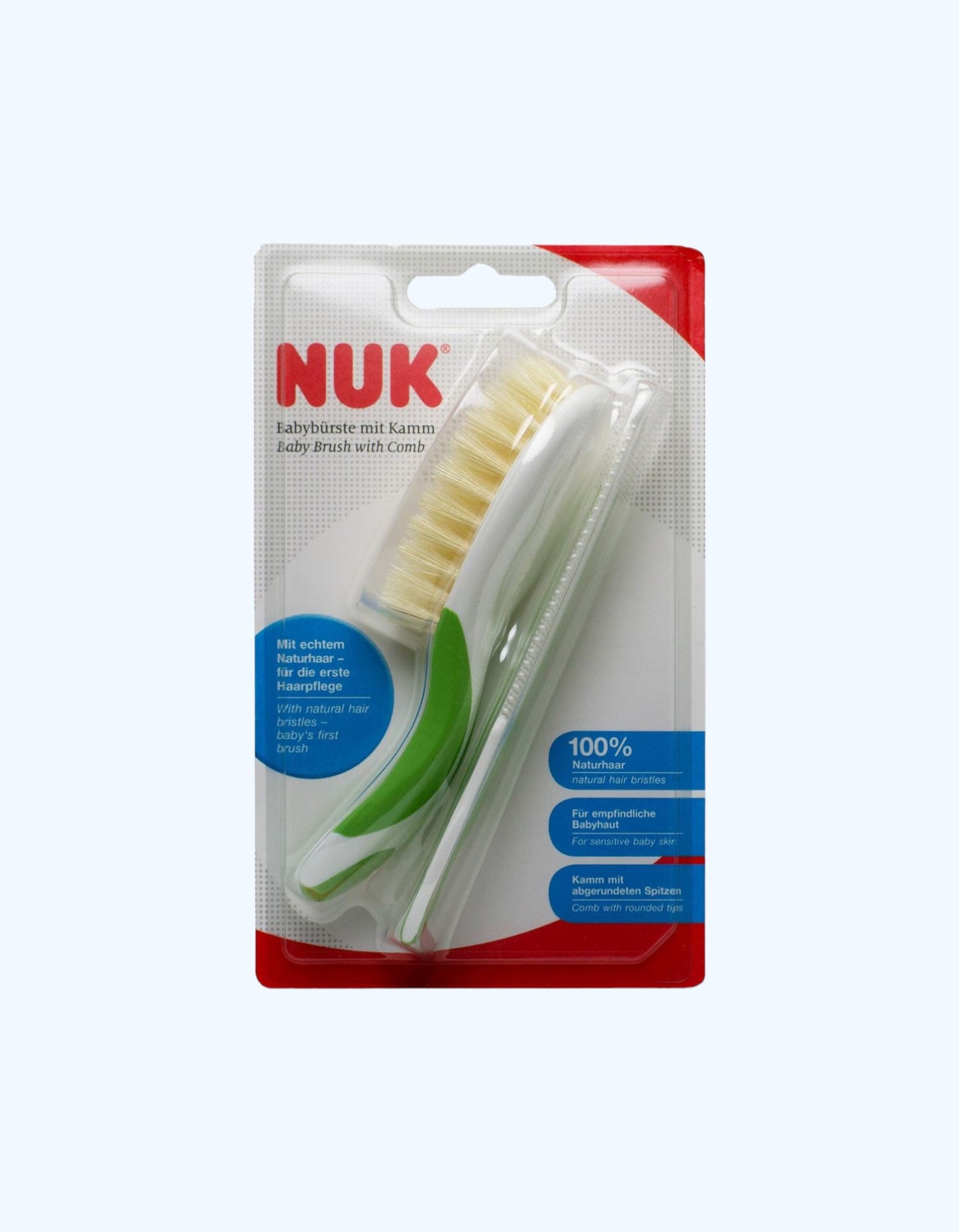 Nuk Natural cho'tkali cho'tka va taroq